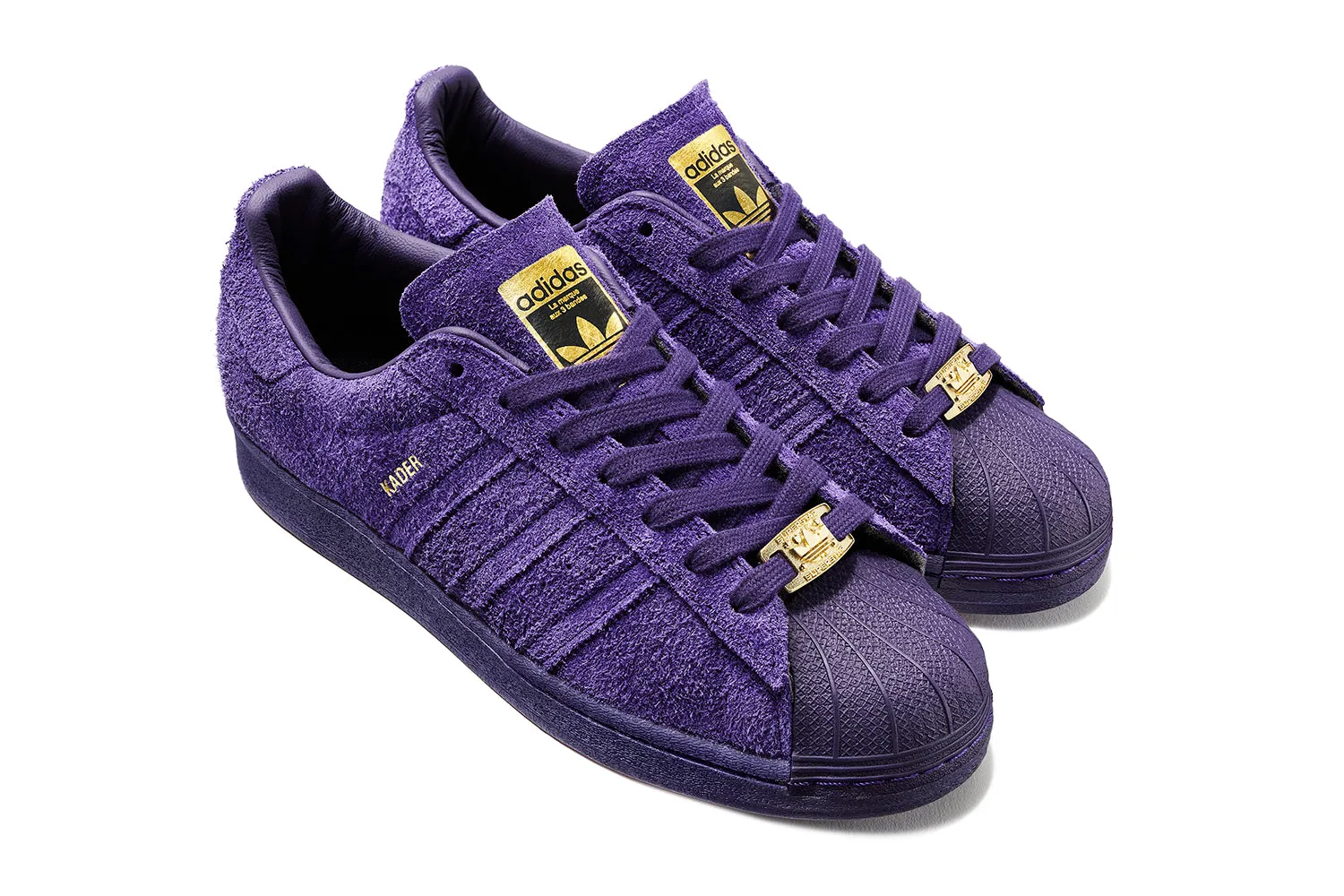Adidas Kader Superstar ADV Dark Purple Adidas Logo On Shoes