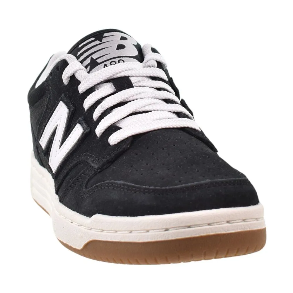New Balance 480 Big Kids's Shoes Suede Black/White/Gum gsb480-sb Harden Casual Shoes