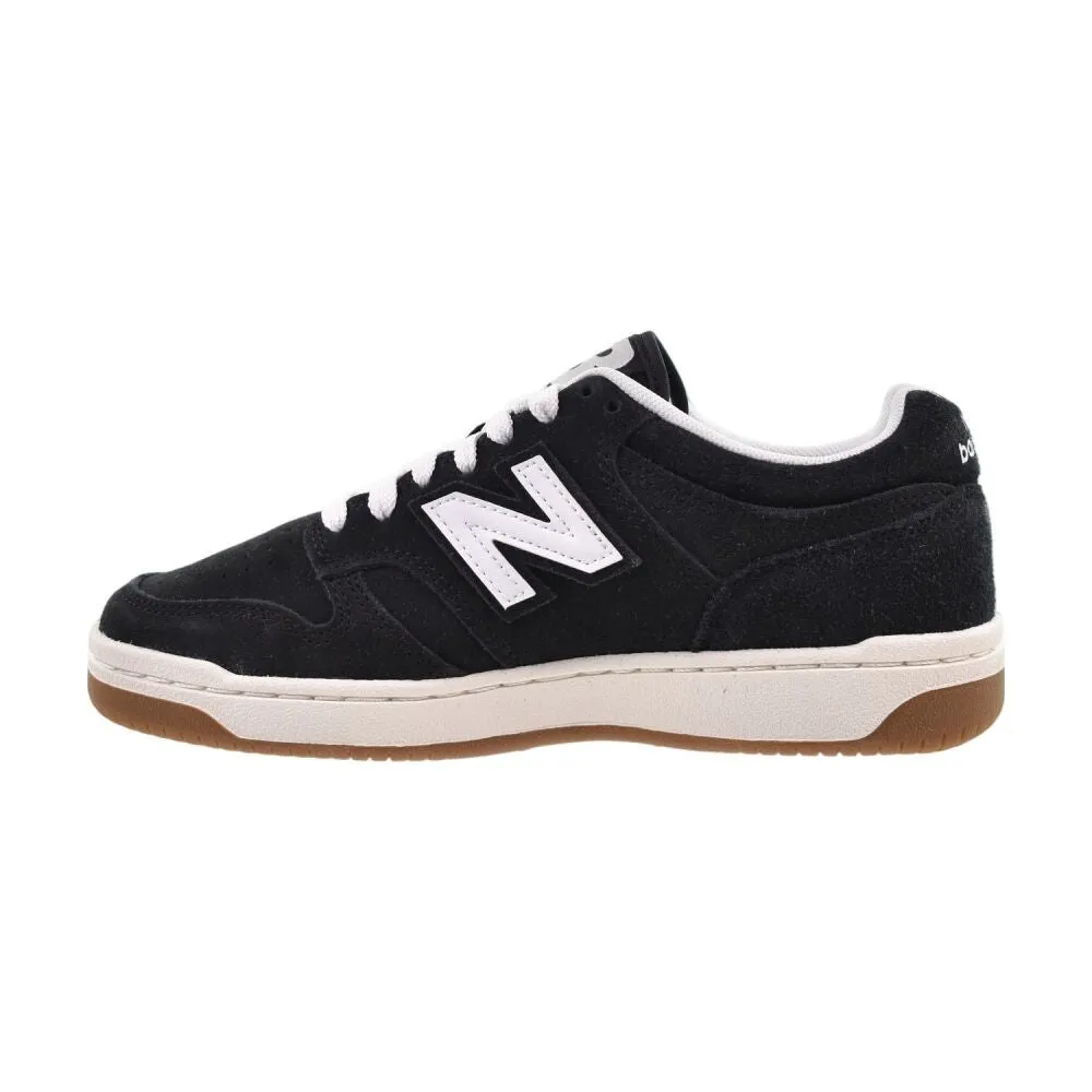 New Balance 480 Big Kids's Shoes Suede Black/White/Gum gsb480-sb 8053 Nappa Leather Casual Shoes