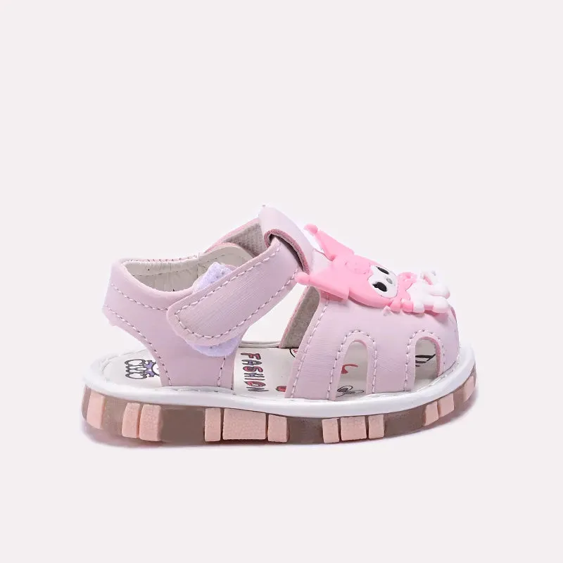 Baby Pink Casual Sandal 0721049 Ladies Flat Canvas Shoes
