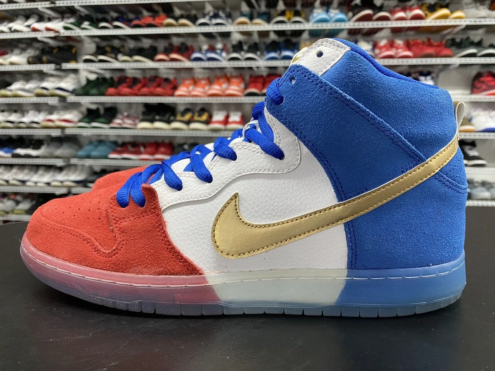 Nike SB Dunk High Tricolor (USA) Red White Blue 313171-674 Men's Size 12 Asics Shoes Trainers