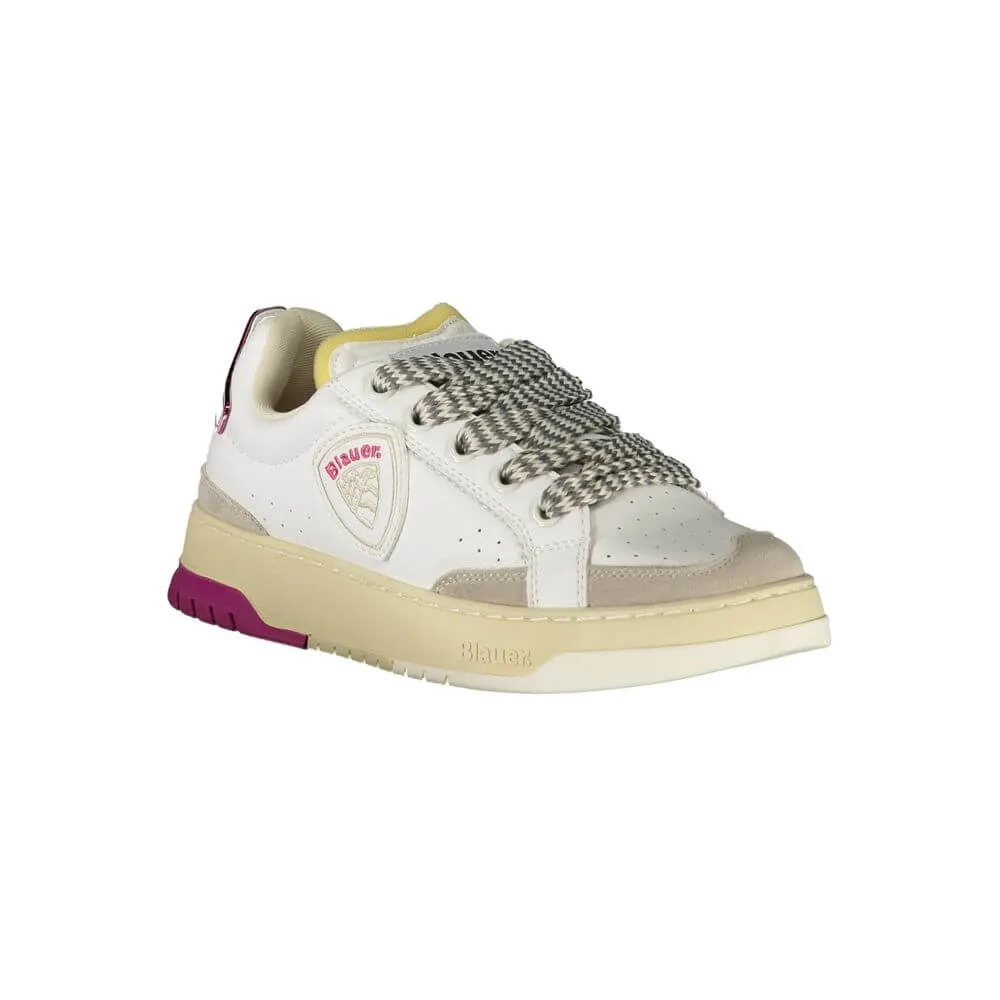 Best Designer Sneakers Blauer White Leather Women Sneaker