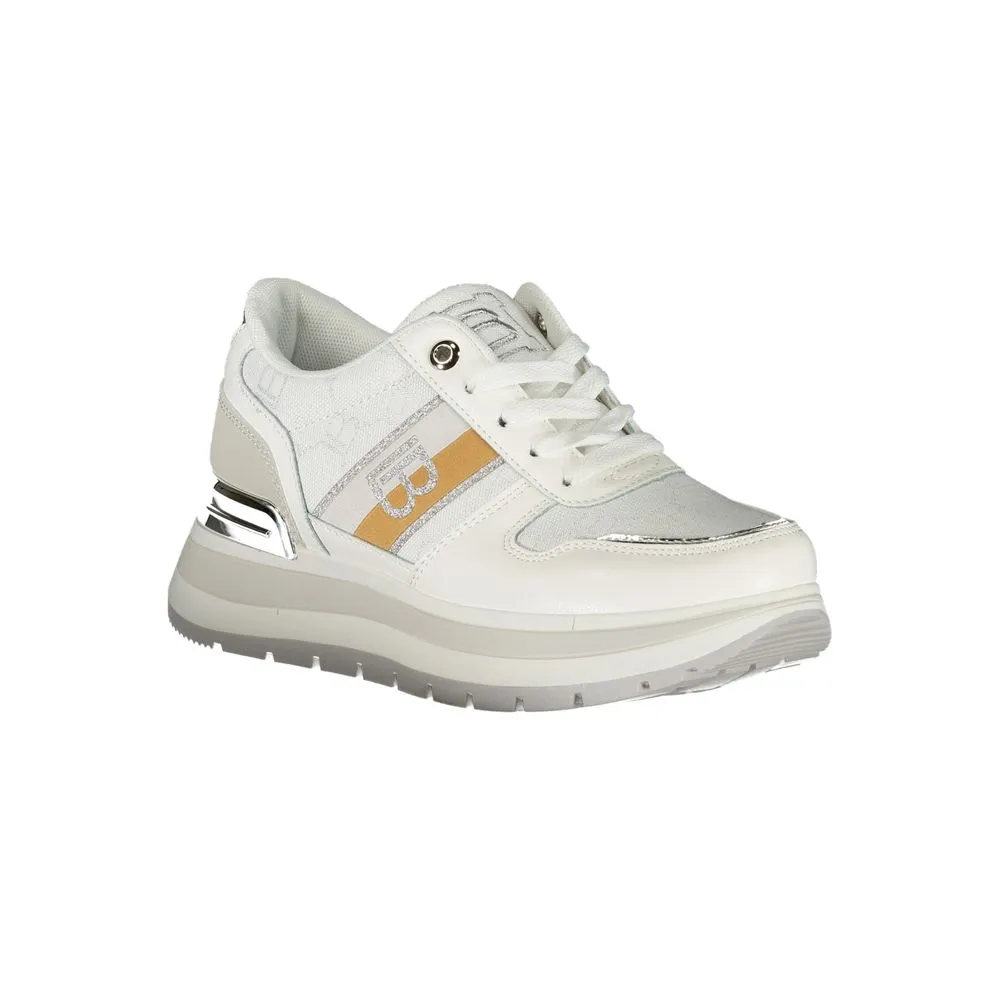 Waterproof Sneakers Shoes Laura Biagiotti White Polyester Women Sneaker