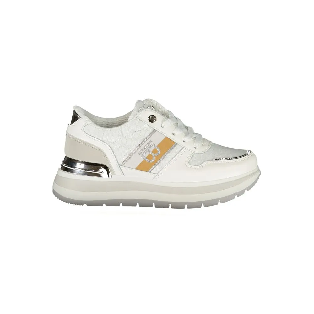 Sneakers For Standing All Day Laura Biagiotti White Polyester Women Sneaker