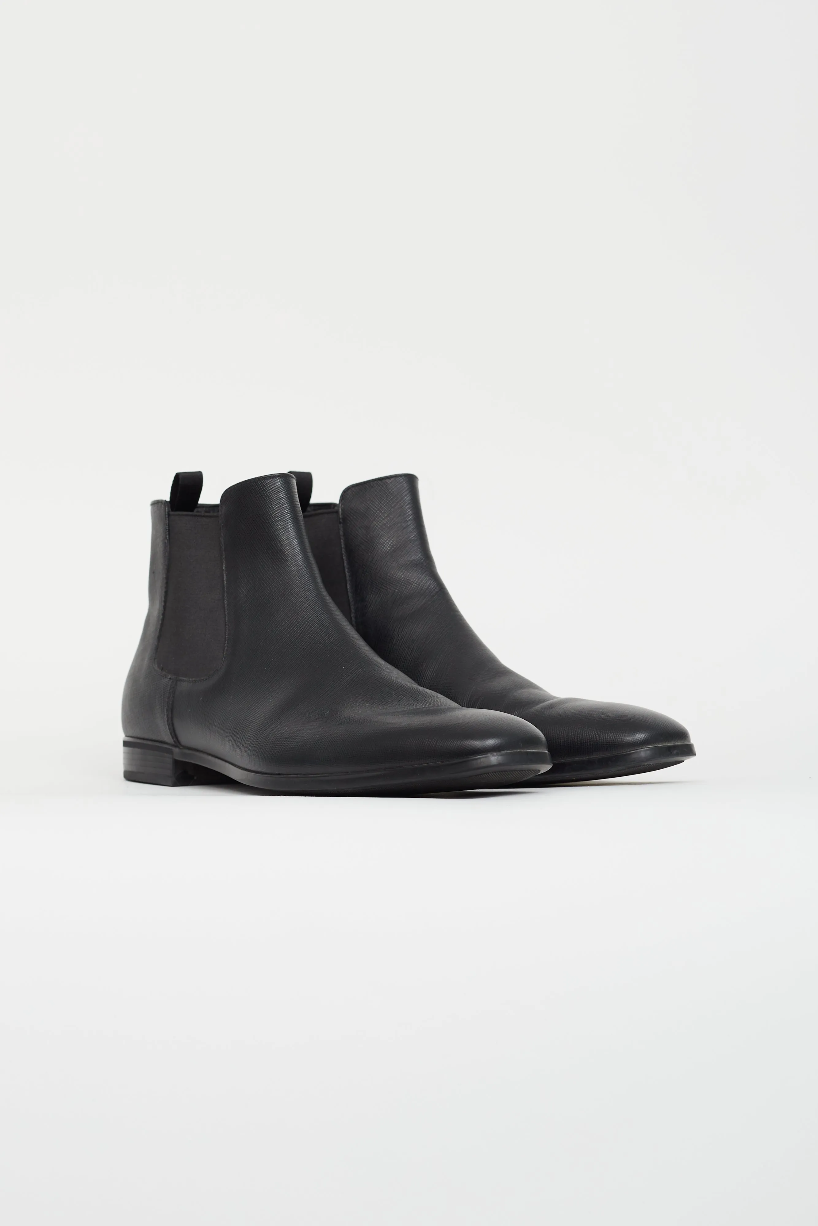 Gumboots Boots Black Leather Chelsea Boot