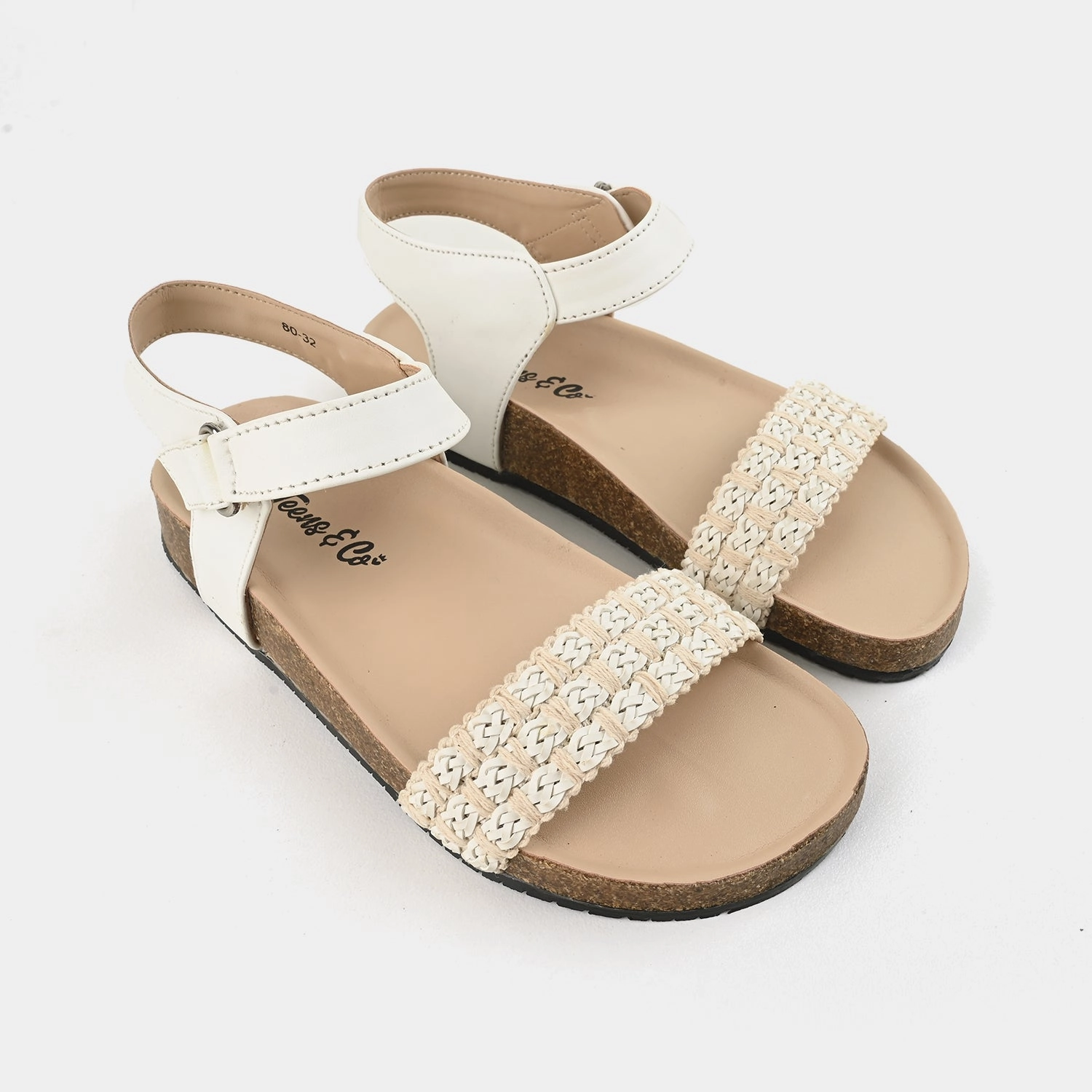 Walking Shoes Made In Usa Teen Girls Sandal 80-32-White