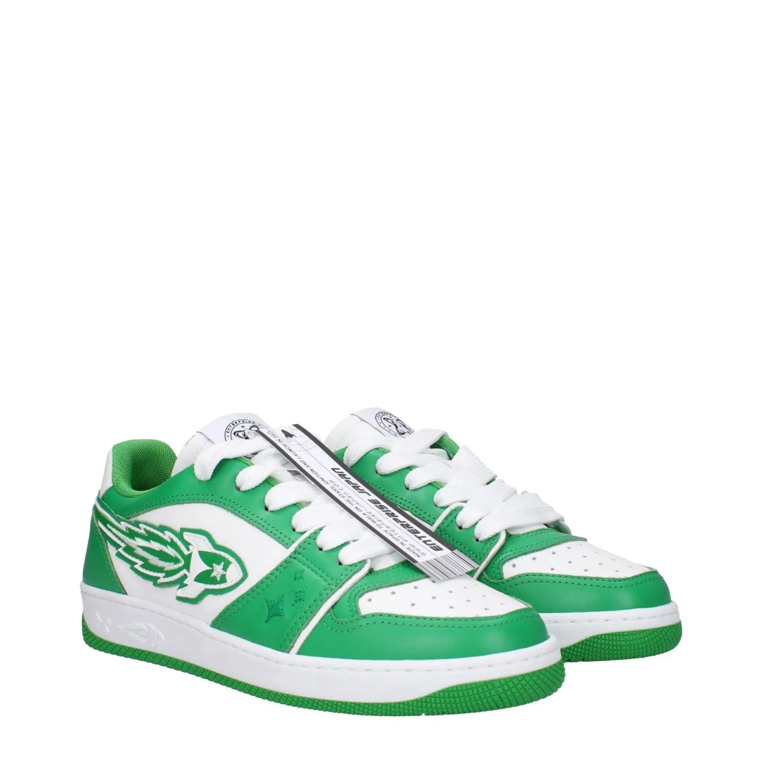 Enterprise Japan Green Leather Low Top Sneakers Best Running Shoes For Flat Pronated Feet