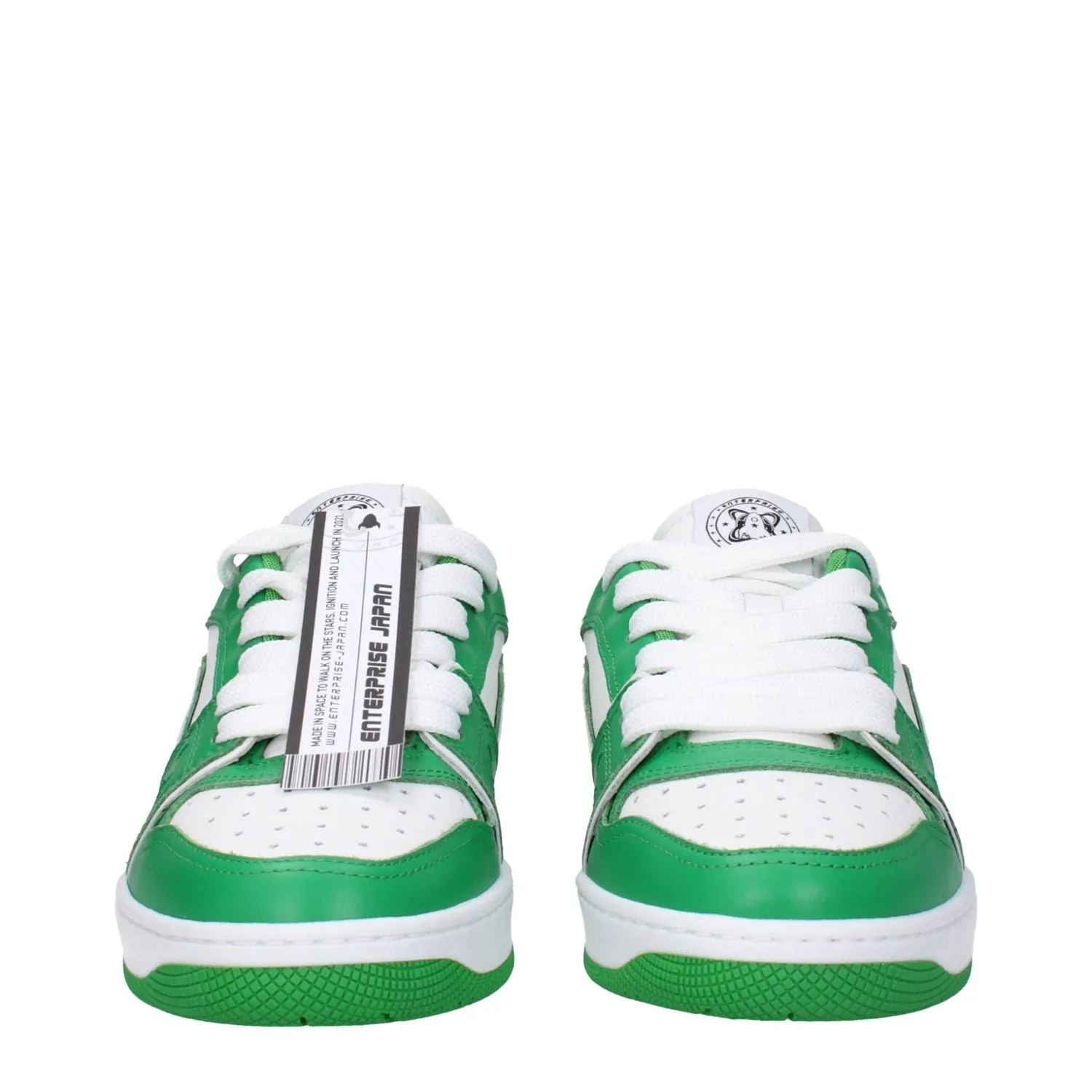 Peter Keiza Flat Shoes Enterprise Japan Green Leather Low Top Sneakers