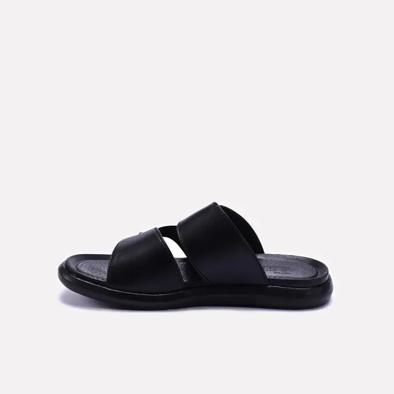 Best Shoes Pronation Black Boys Slippers 0630144