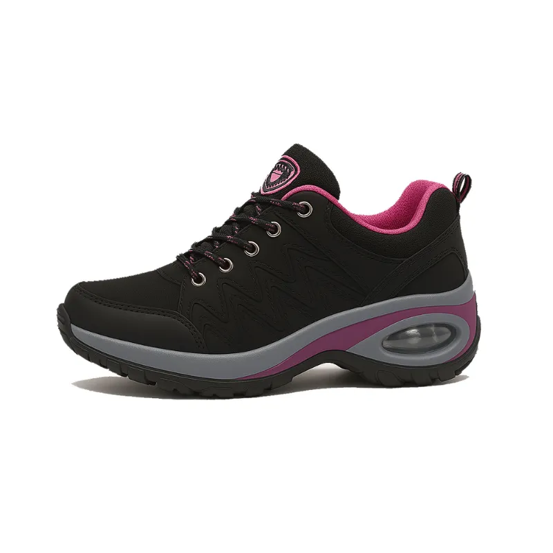 Hiking Delta Ortho Shoe - Black Pink Flat Foot Hiking Shoes