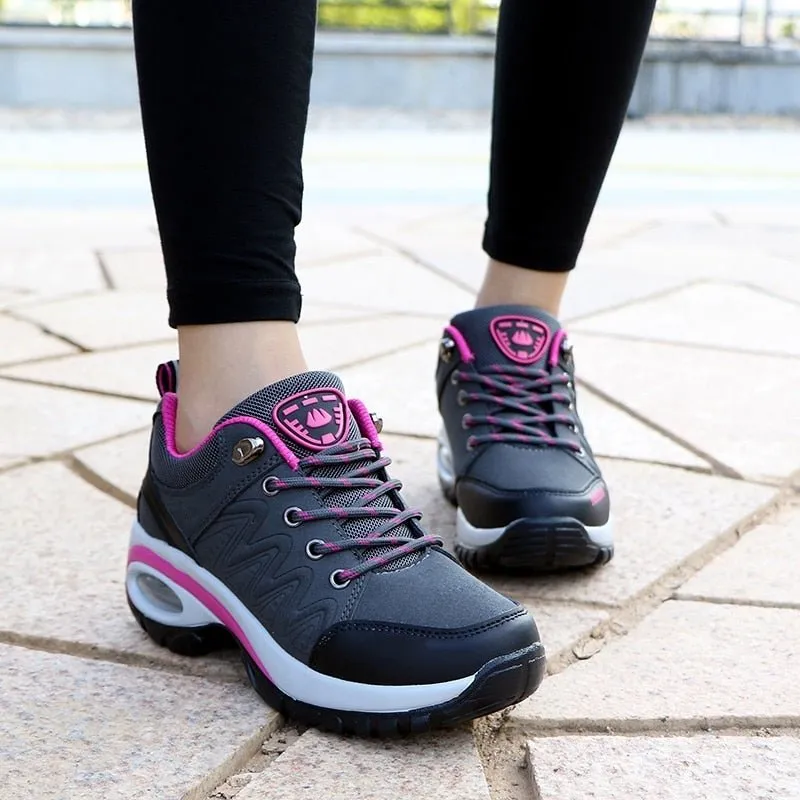 Hiking Delta Ortho Shoe - Black Pink Katabatic Low Waterproof Hiking Shoes