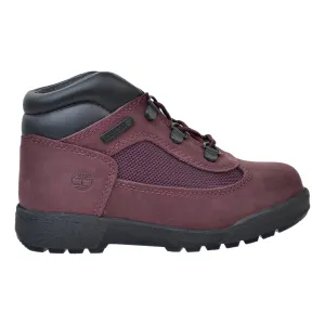 Timberland F/L Toddler Field Boots Burgundy Safety Hiking Shoes
