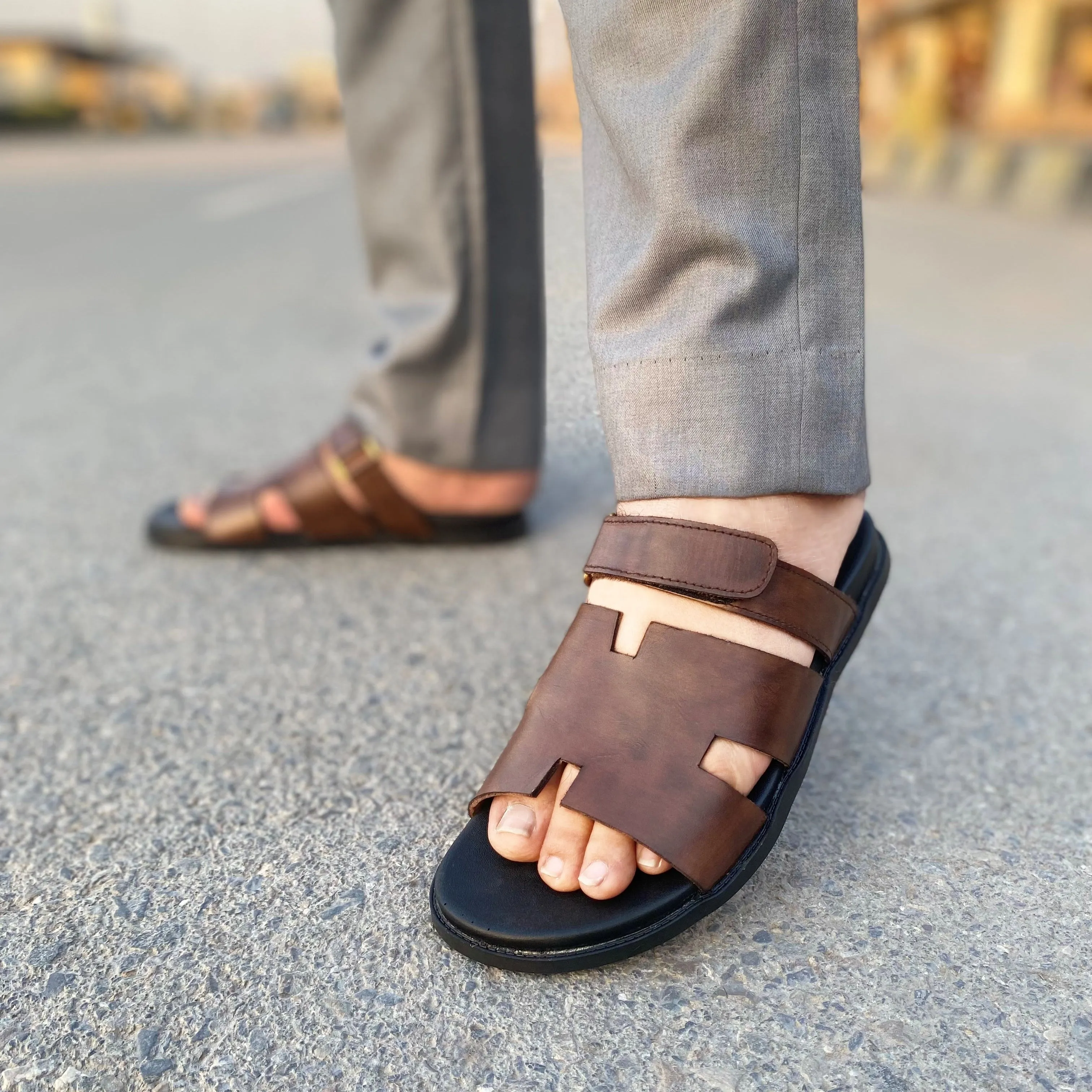 Isotomer Slippers LS Pure Leather Handmade PadaPulse Chappal LS-144