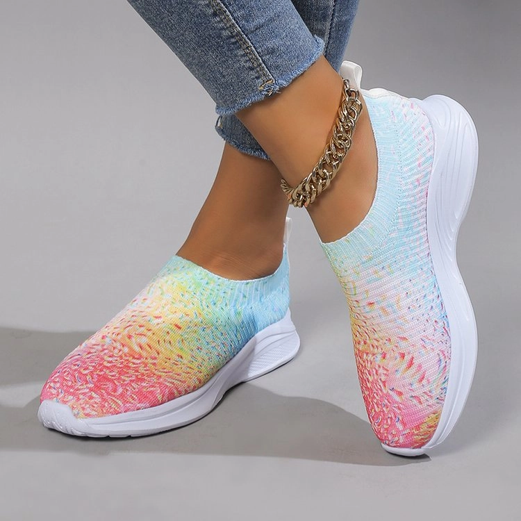 Casual Shoes Fila Tiosebon Women Rainbow Knit Walking Shoes