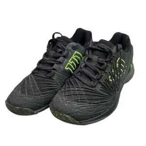 Wilson Tennis Shoes Boys 4 Black Neon Green Athletic Court Sneakers Best Pro Skate Shoes