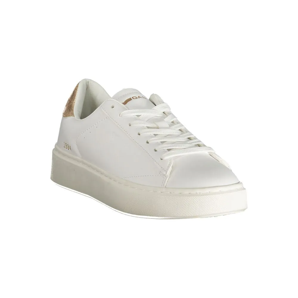 Recent Sneakers Gas White Polyester Women Sneaker