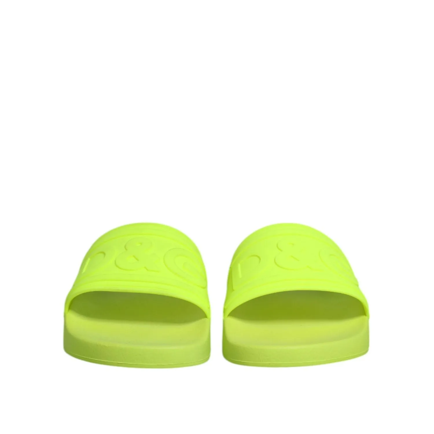 Sandals Select Dolce & Gabbana Green Rubber Slides Sandals Beachwear Shoes