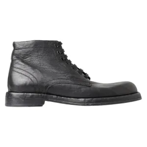 Long Point Boots Dolce & Gabbana Black Horse Leather Perugino Boots