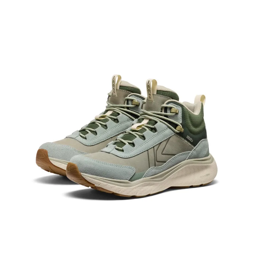 Mudclaw Trail Running Shoes Women's Leiki Waterproof Leather Hiking Boot  |  Iceberg Green/Bronze Green