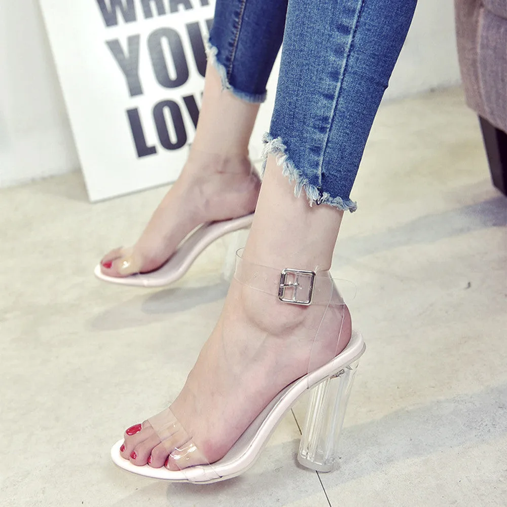Slip Resistant Transparent High-Heels