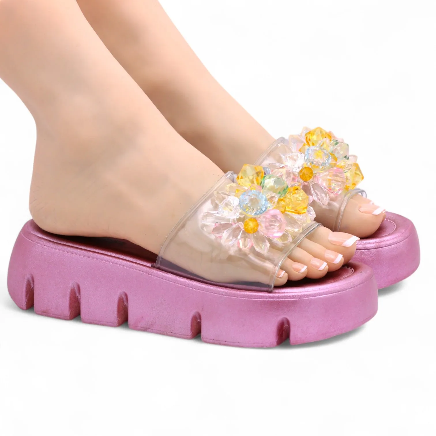 Transparent pearl slipper-R15-3 Good Waterproof Shoes For Walking