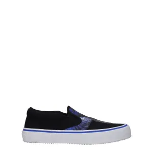 Tie Up Shoes Flat Marcelo Burlon Black Fabric Slip-On Loafers