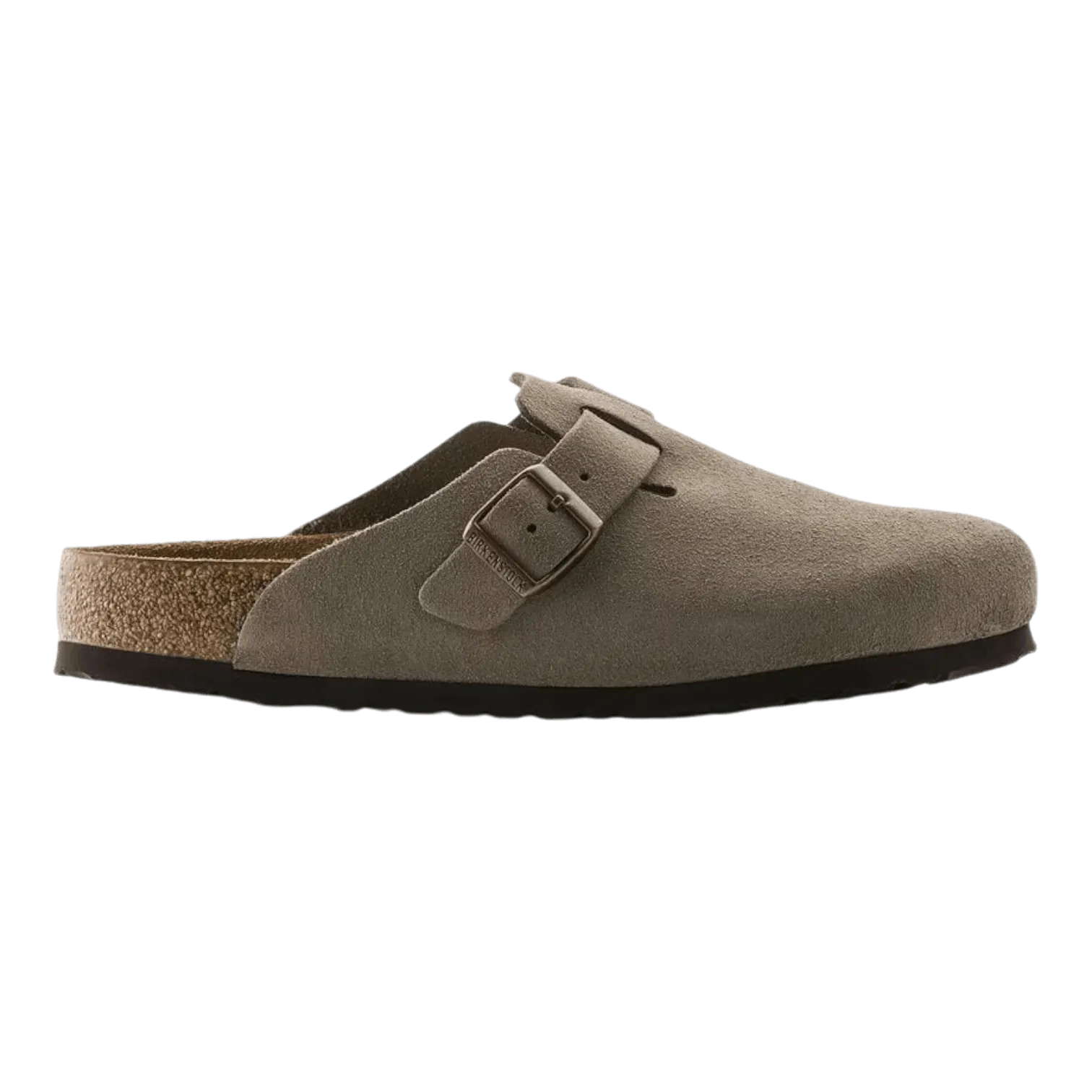 Tan Slippers Birkenstock Boston Taupe Suede Soft Footbed Taupe 0560771