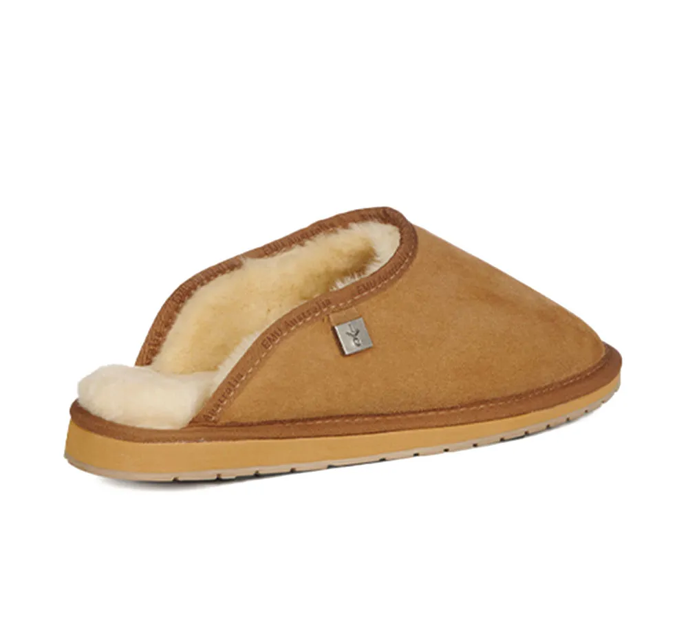Comfort Slippers With Arch Support EMU UGG Slippers Men Australian Made Sheepskin Wool Scuff Platinum Esperence