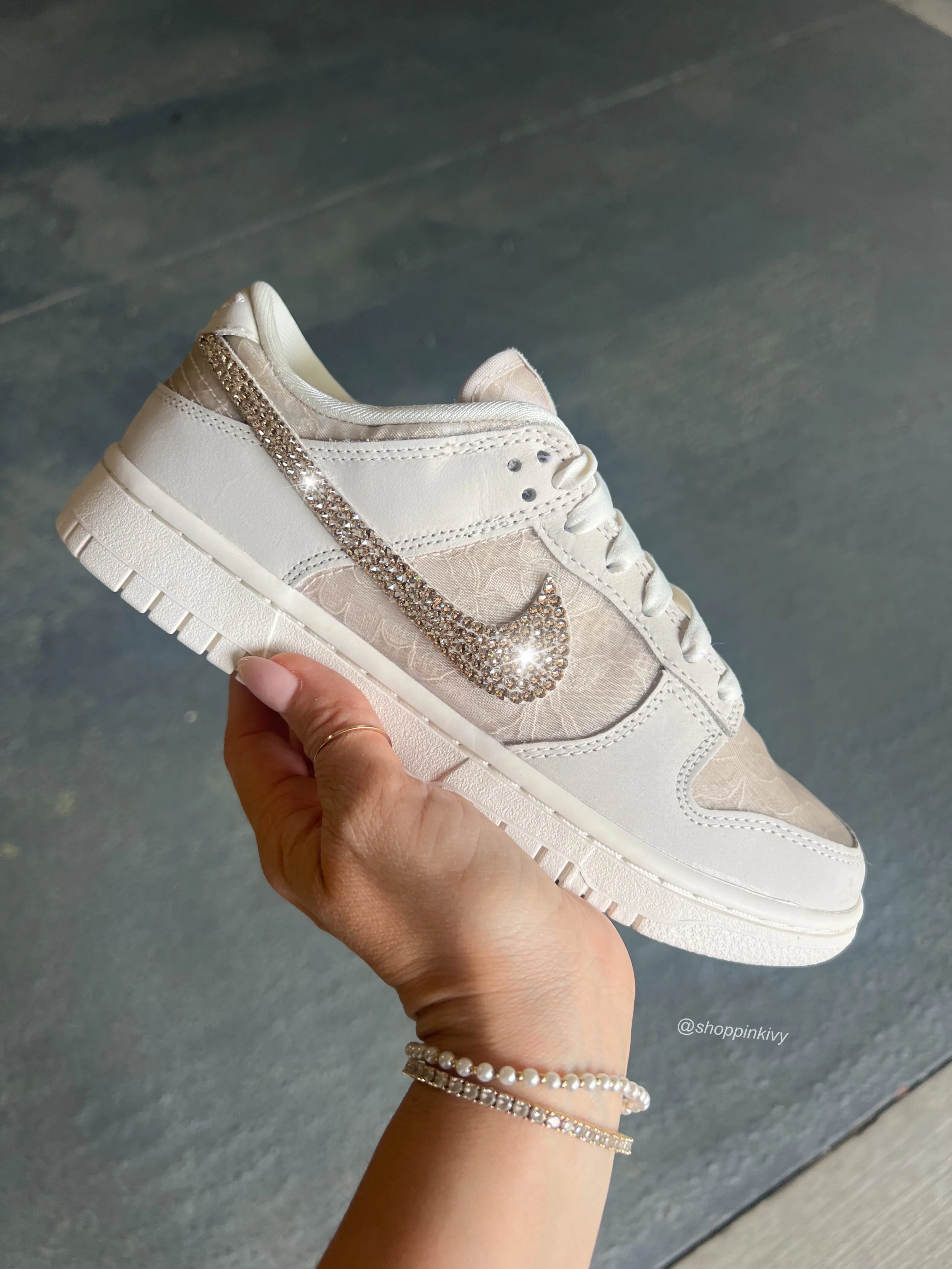 Neutral Lace Special Edition Swarovski Womens Nike Dunk Shoes Adidas Shoes Calabasas