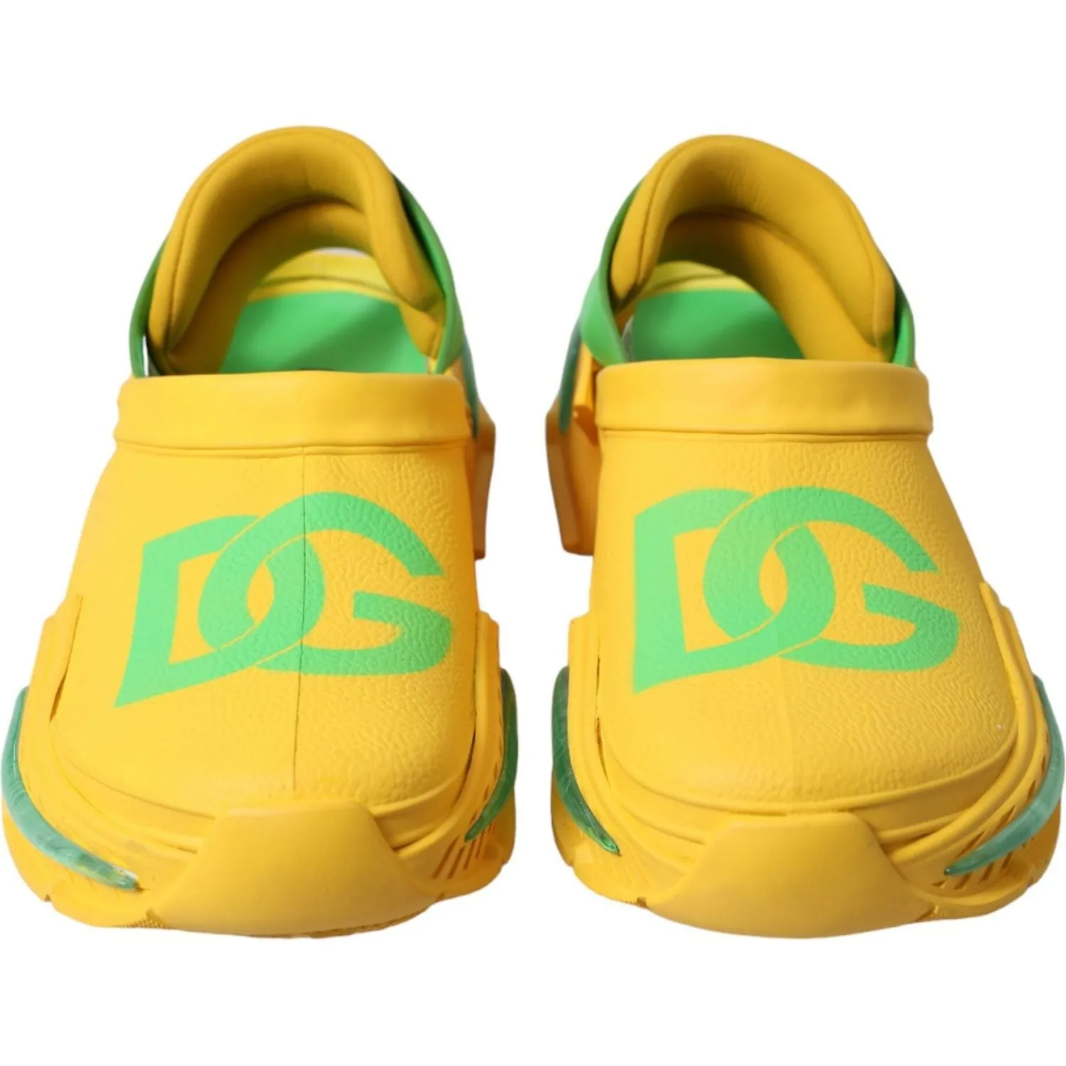 Dolce & Gabbana Yellow Green Rubber Clogs Men Slippers Men Shoes Channel Sandals