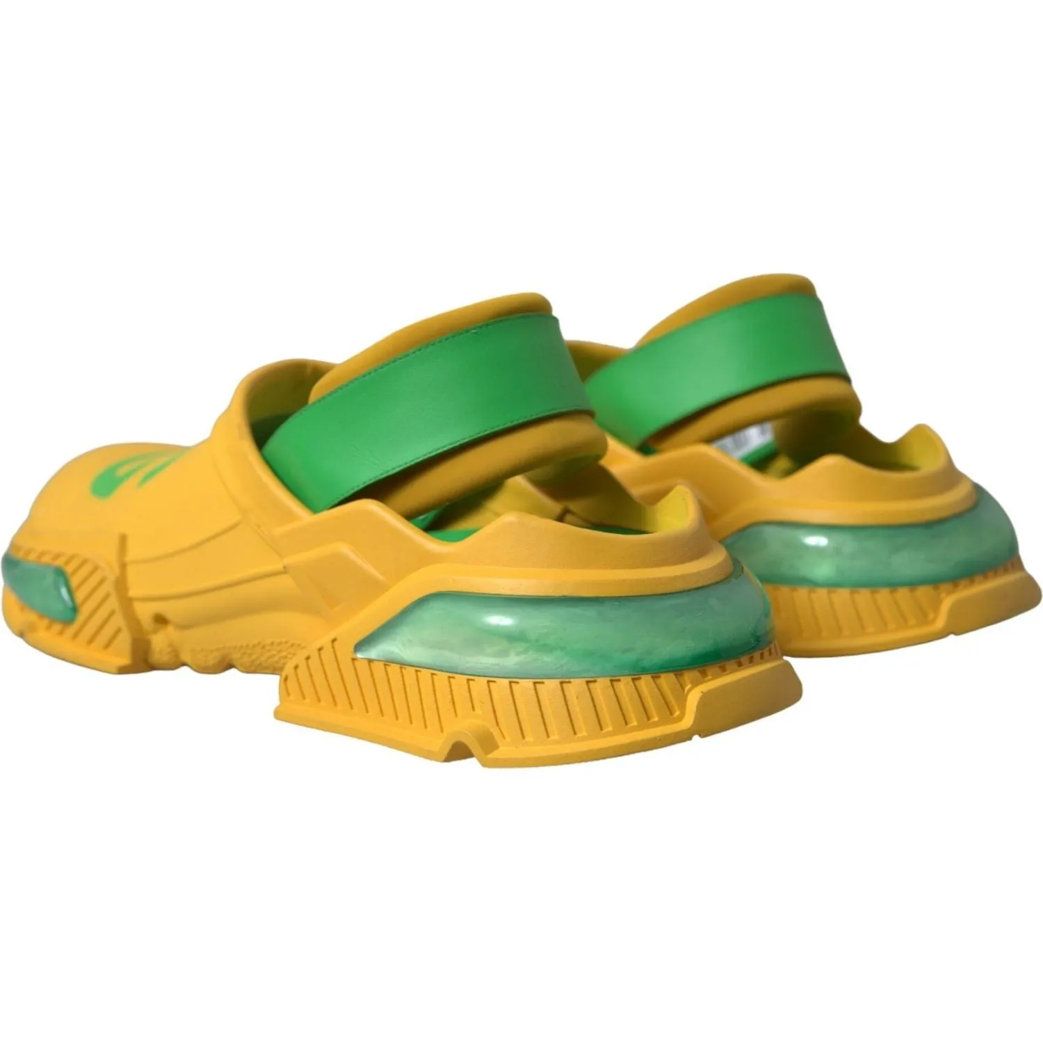 Granada Sandals Dolce & Gabbana Yellow Green Rubber Clogs Men Slippers Men Shoes