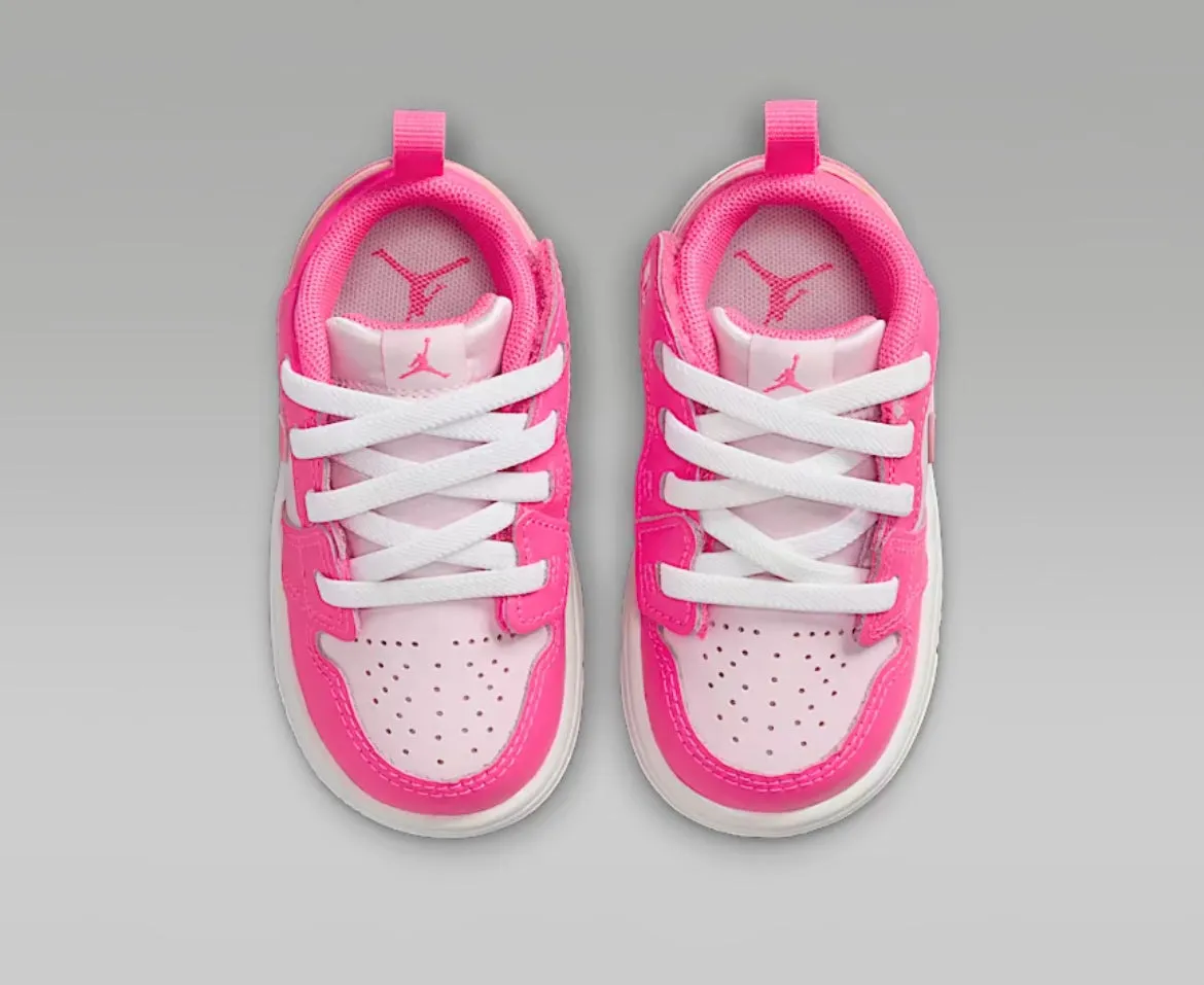 Pre-Order Neon Hot Pink Swarovski Air Jordan 1 Low Shoes