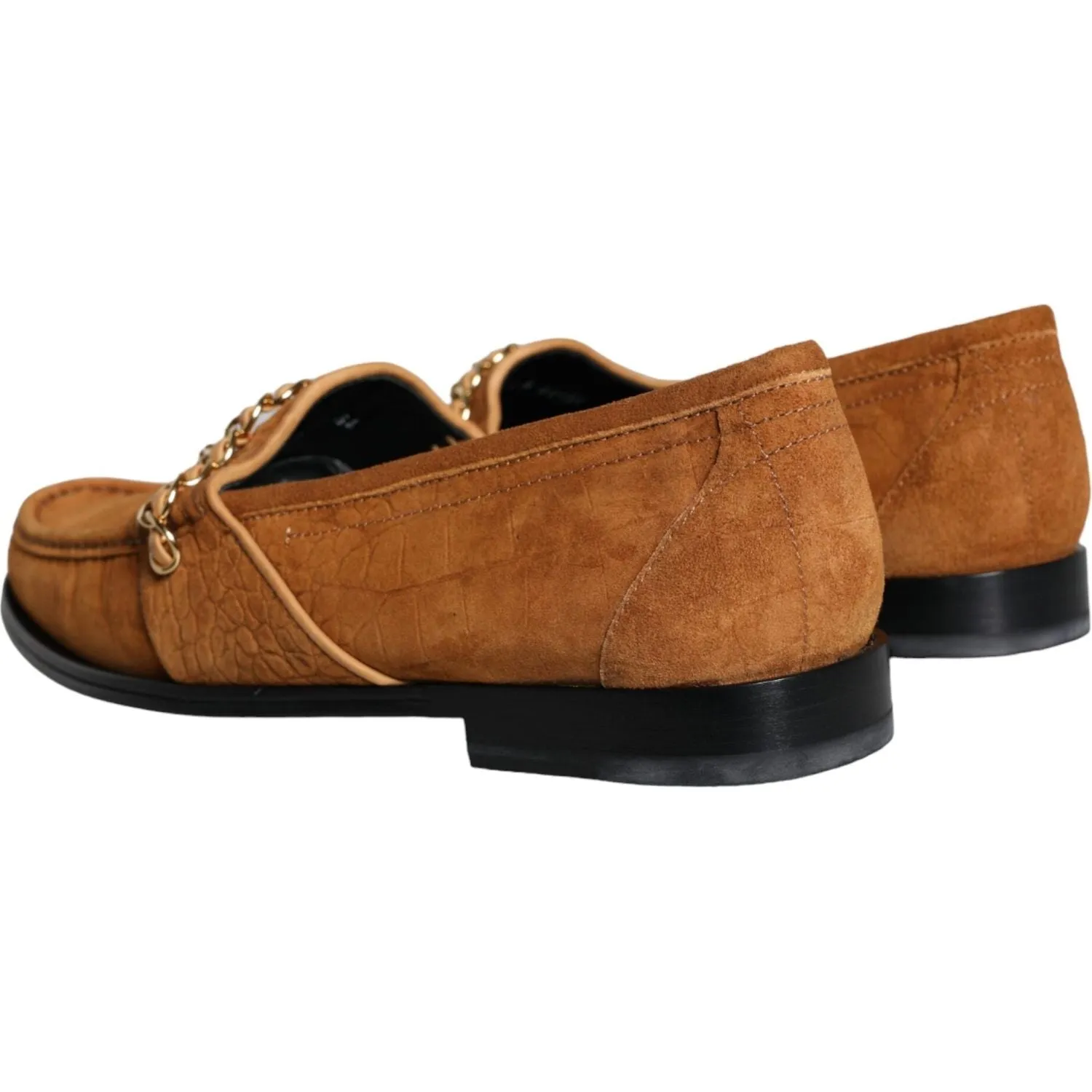 Cute Flat Winter Shoes Dolce & Gabbana Brown Velvet Leather Logo Mocassin Slip On Shoes