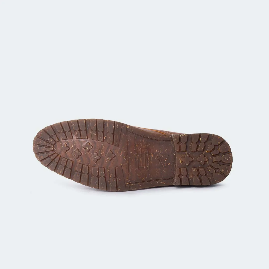 Outfits To Wear With Knee Boots Caliber Shoes Brown Lace Up Boots For Men (NICHOLAS A500G)