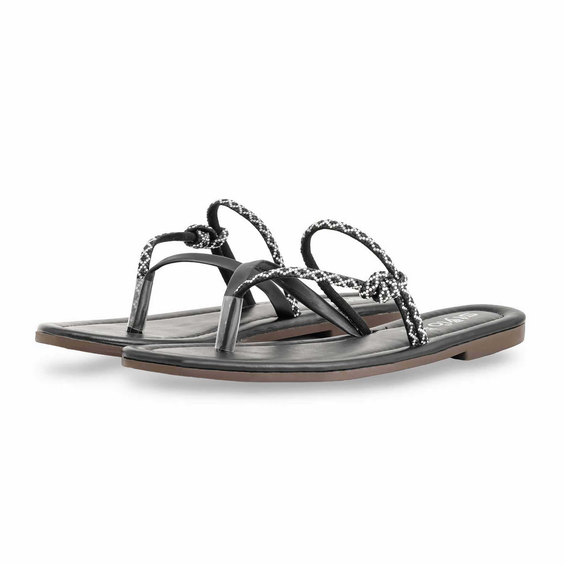 Harrison Casual Shoes Black Casual Women Chappal CL1906