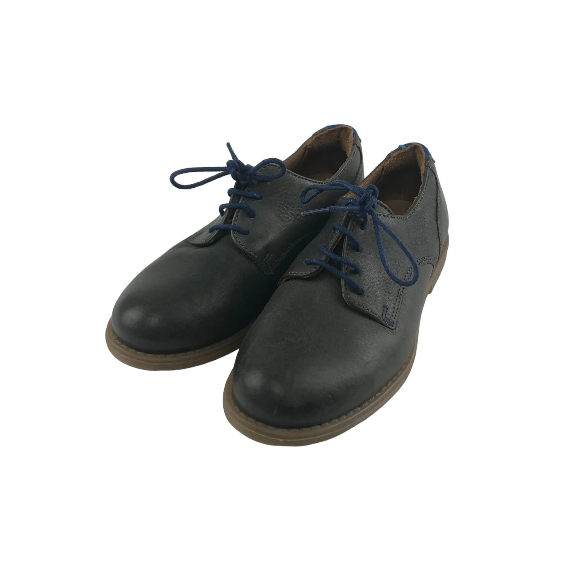 M&S Dress Shoes Shoe Size 12 Junior Grey Leather with Laces Champion Casual Shoes