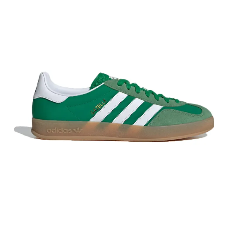 adidas - Gazelle Indoor - Green/Cloud White - Unisex [IE6605] Discounted Adidas Shoes