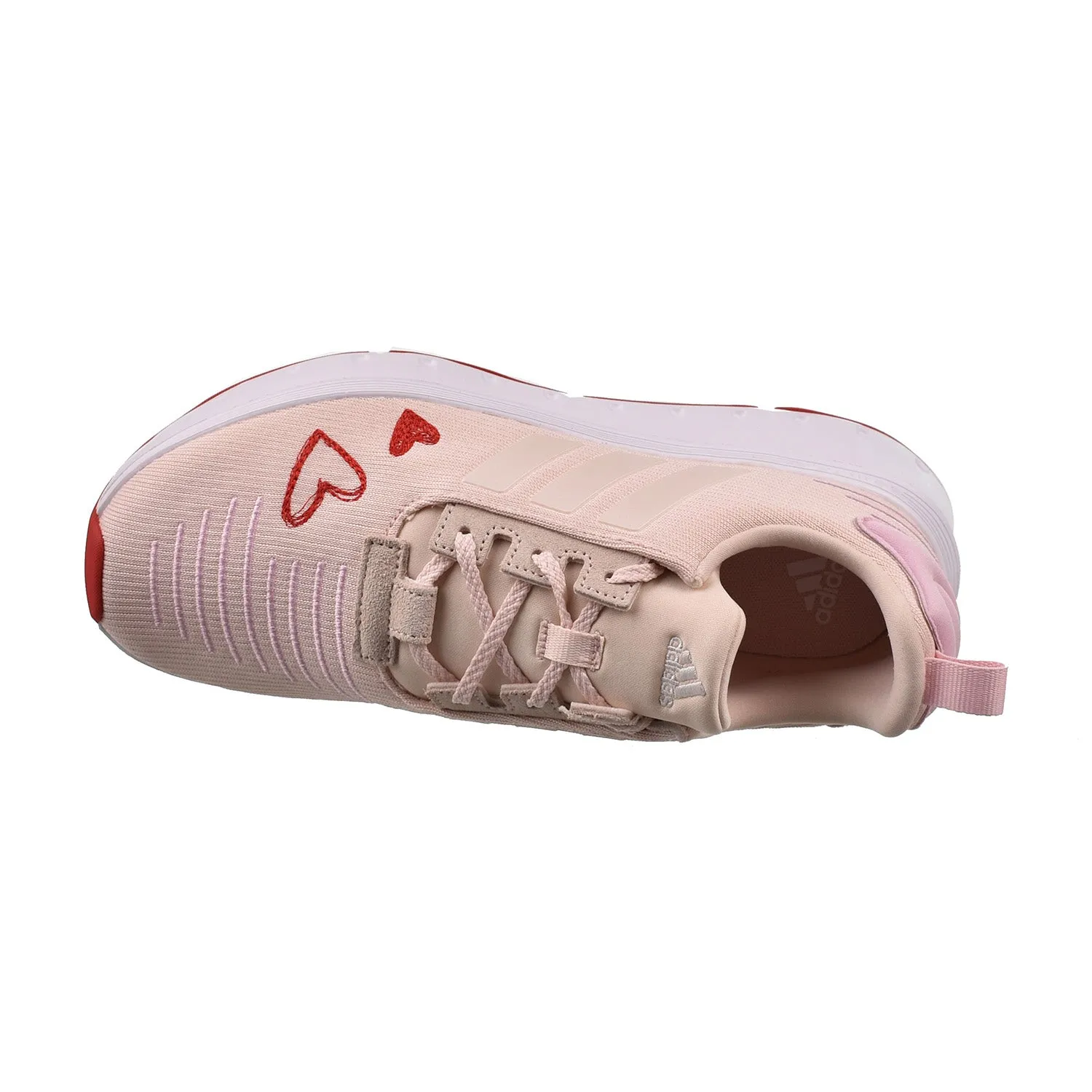Adidas Swift Run 23 Hearts J Big Kids' Shoes Pink-Red Running Shoe For Stability