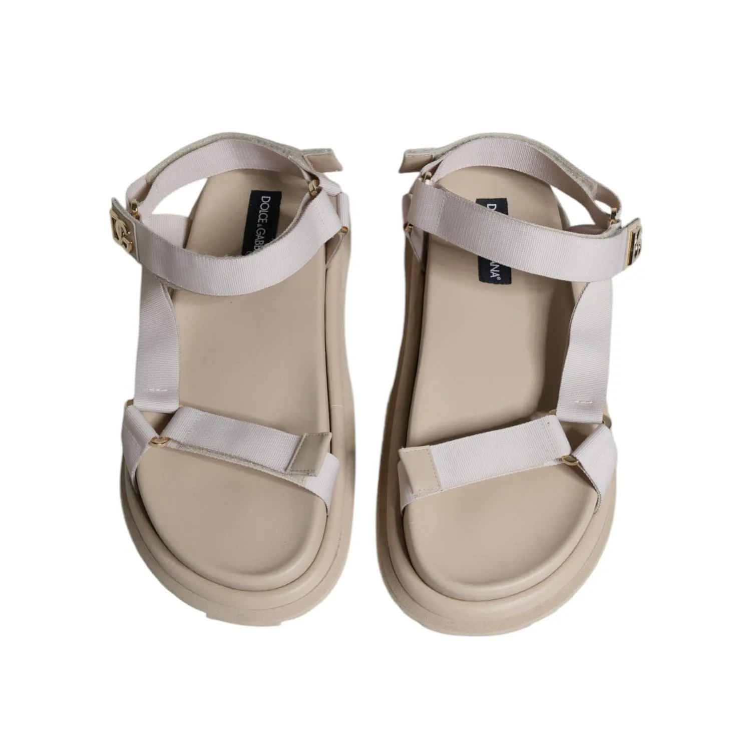Dolce & Gabbana Beige Nappa Devotion Strap Men Sandals Shoes Shoes With Good Arch Support For Feet