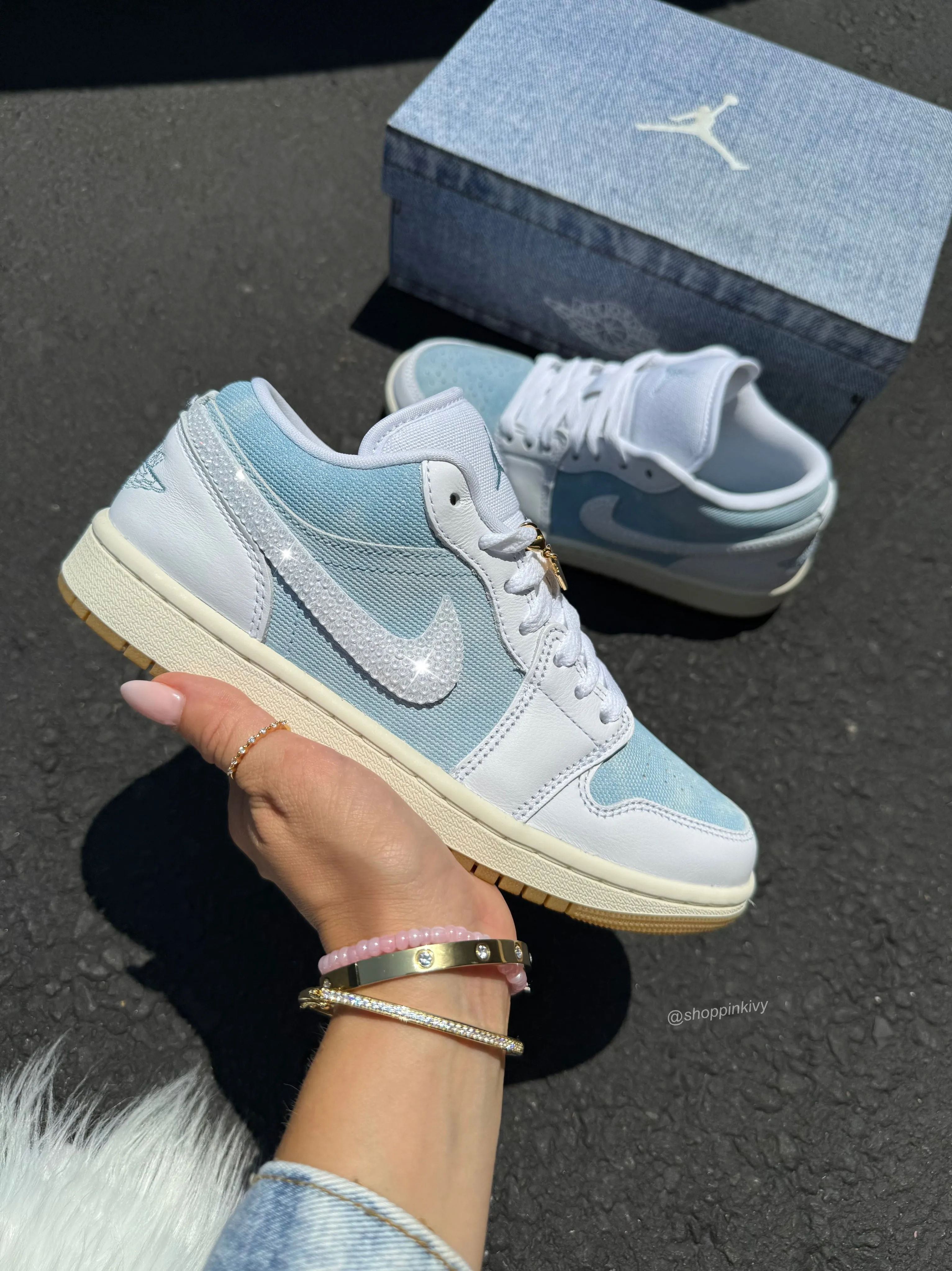 Adidas Shoes Ph NEWDenim Special Edition Swarovski Womens Air Jordan 1 Low Shoes