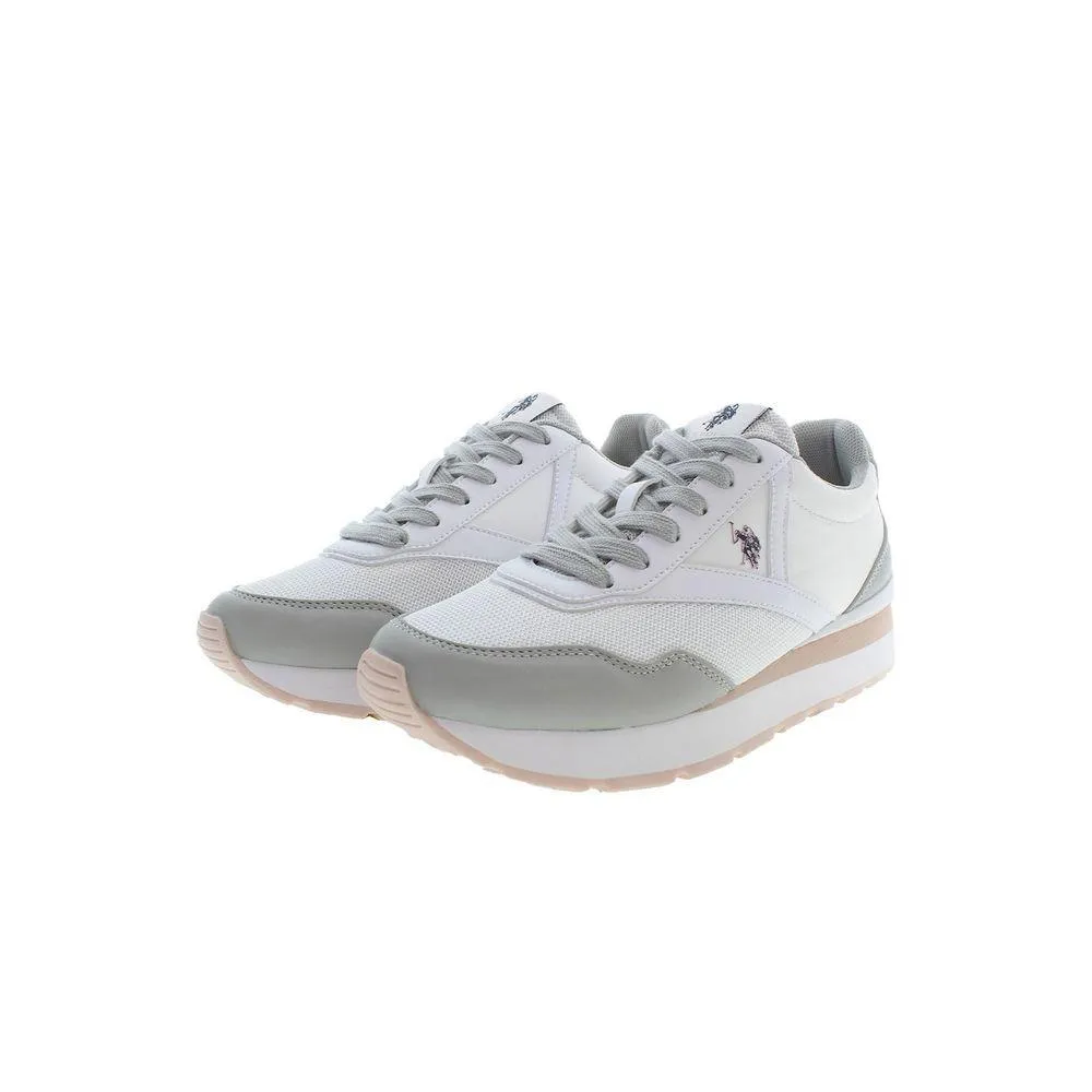 Waterproof Sneakers U.S. POLO ASSN. White Polyester Sneaker