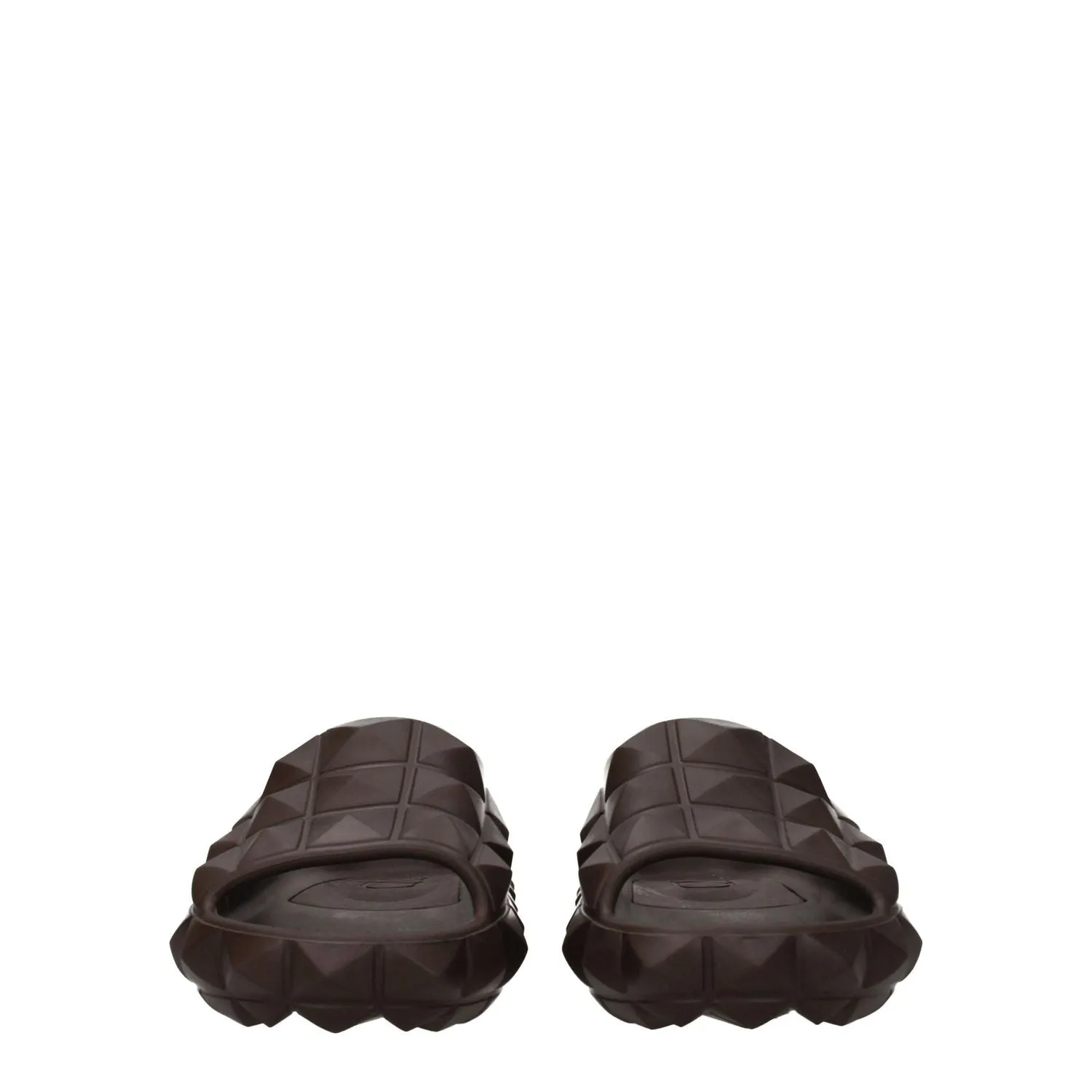Valentino Garavani Brown Cotton Slippers Iridescent Sandals