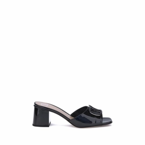 Cynthia Rowley Flat Shoes Valentino Garavani Black Calf Leather Bos Taurus Sandals