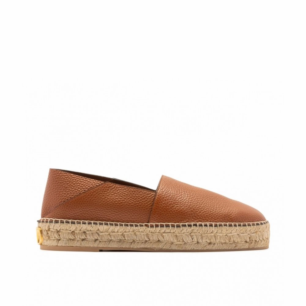 Valentino Garavani Brown Calfskin Espadrilles Bettye Muller Wedges Espadrilles