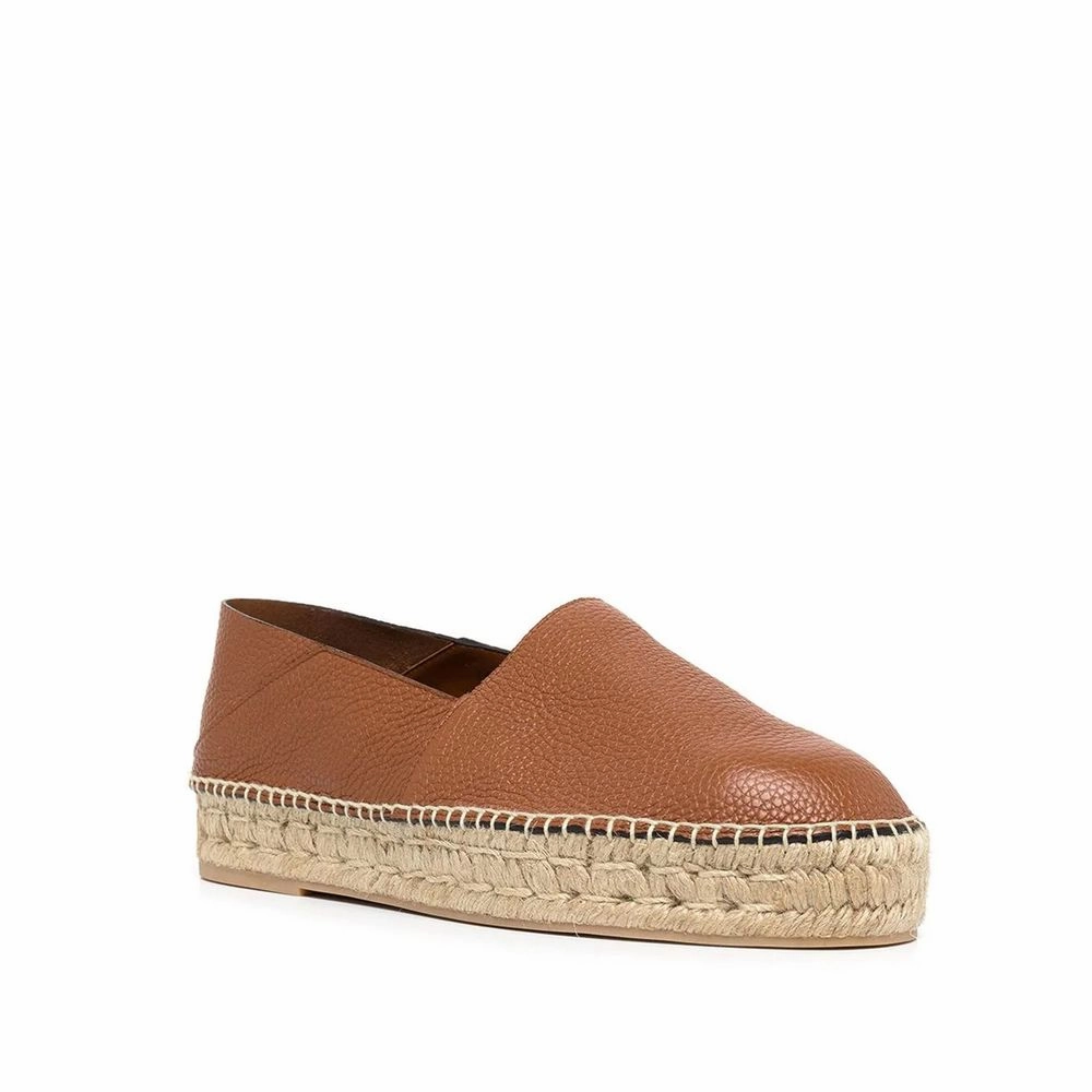 Valentino Garavani Brown Calfskin Espadrilles Small Size Espadrilles
