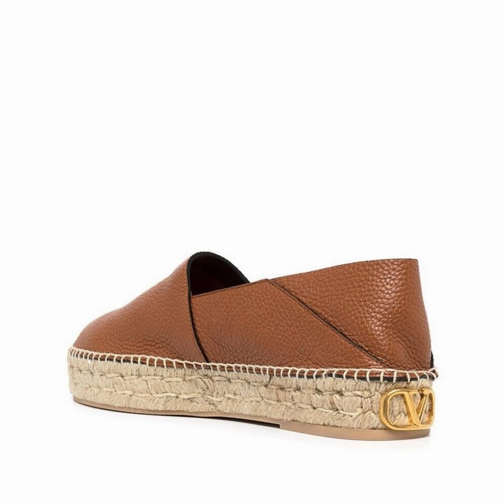 Valentino Garavani Brown Calfskin Espadrilles Tory Burch Quilted Espadrilles