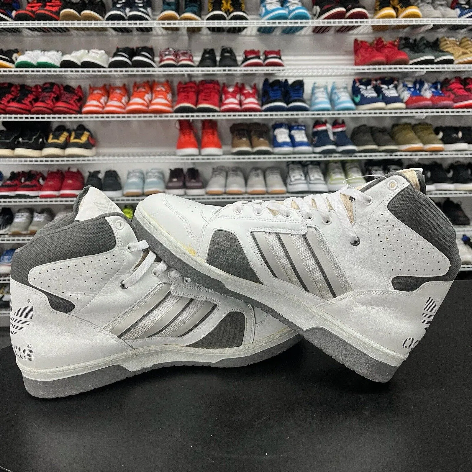 Adidas Amplimove Trainer Shoes Vintage 90s Adidas Instinct High White Charcoal RARE Deadstock Men's Size 12