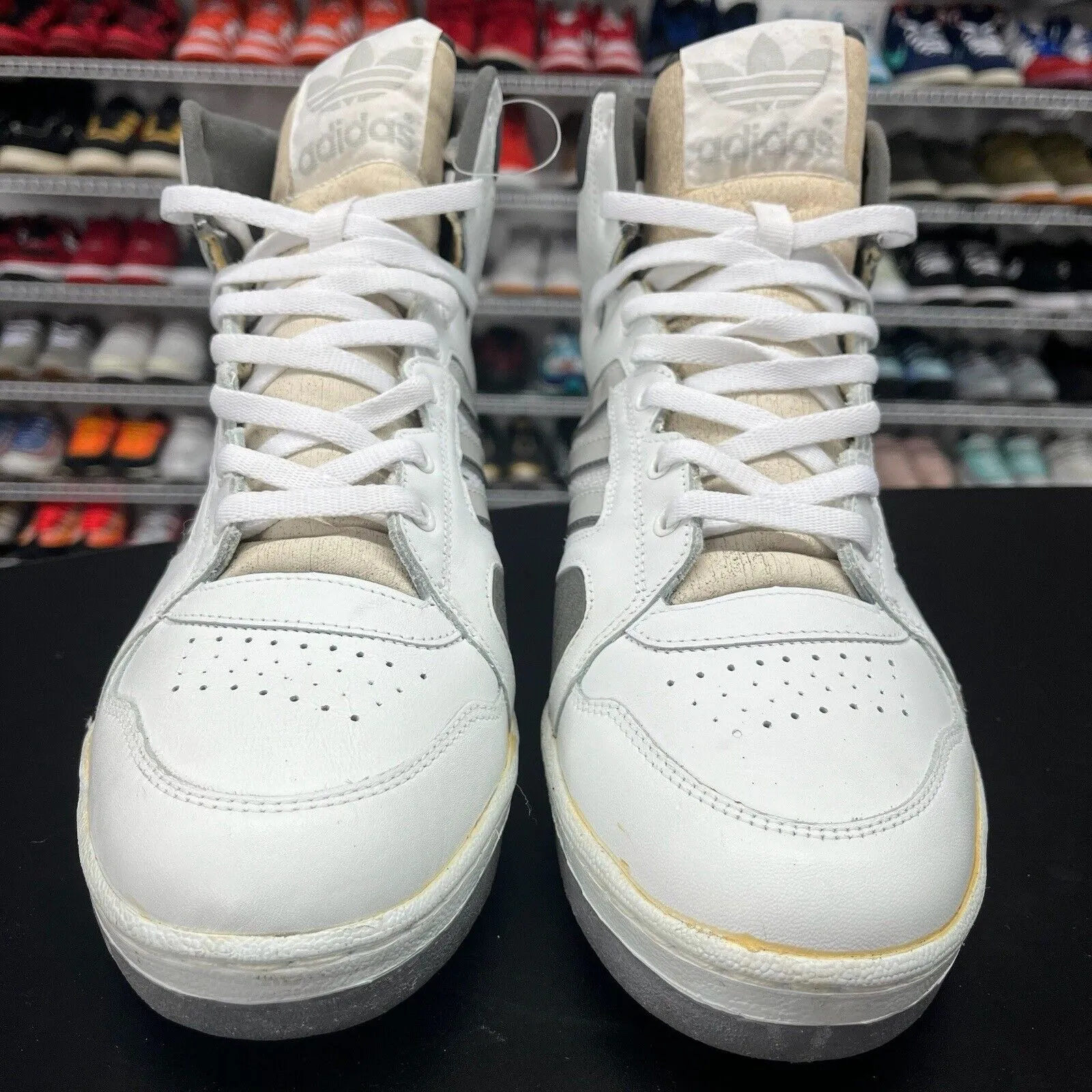 Adidas Galaxy 6 Running Shoes Vintage 90s Adidas Instinct High White Charcoal RARE Deadstock Men's Size 12