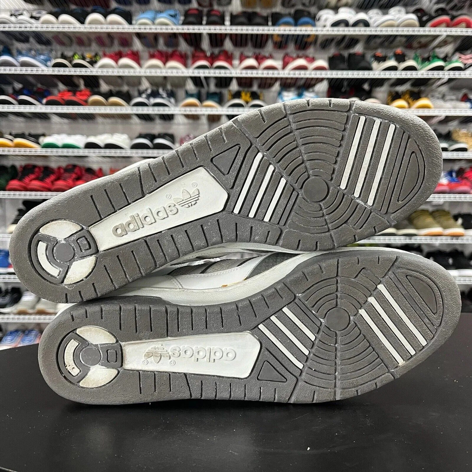 Vintage 90s Adidas Instinct High White Charcoal RARE Deadstock Men's Size 12 Adidas Shoes Jamaica