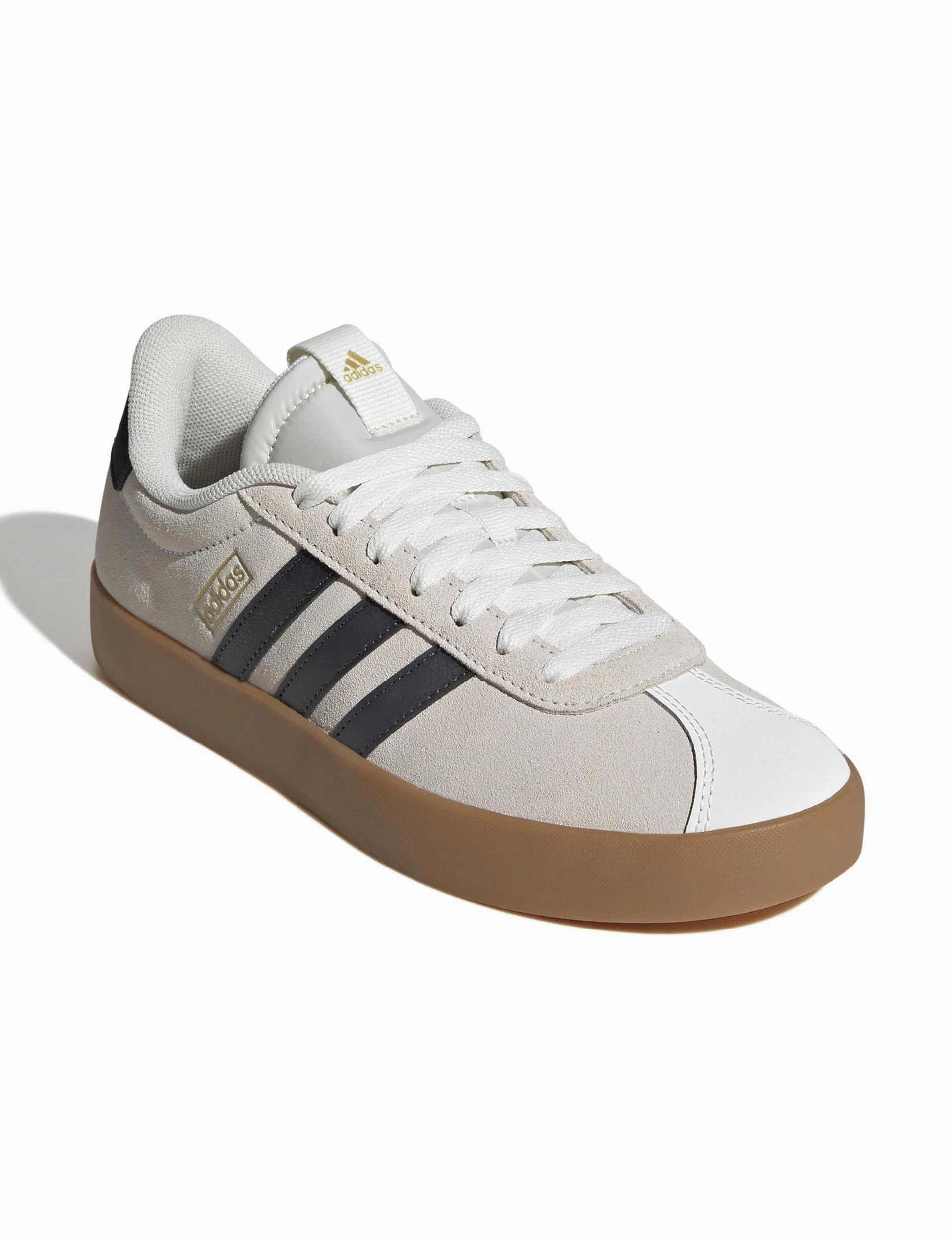 VL Court 3.0 Shoes - Off White/Grey Six/Gold Metallic Torsion Shoes Adidas